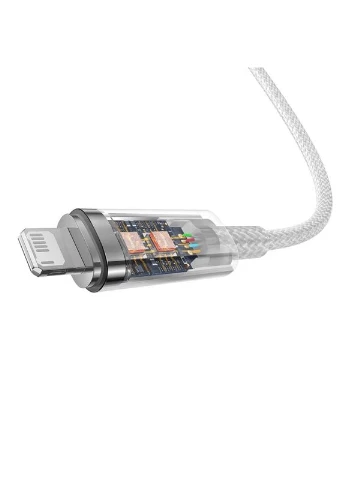 Кабель Series Fast Charging Cable with Smart Temperature Control USB to iP 2.4A 1m White (CATS010002) Baseus Explorer (361347332)