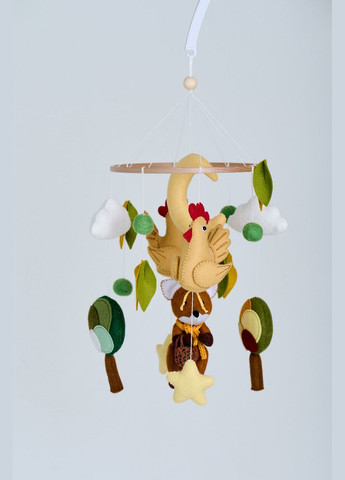 Дитячий музичний мобіль на ліжечко для немовлят WooolyWool «Лисичка-господинька» з 35 мелодіями No Brand (342757935)