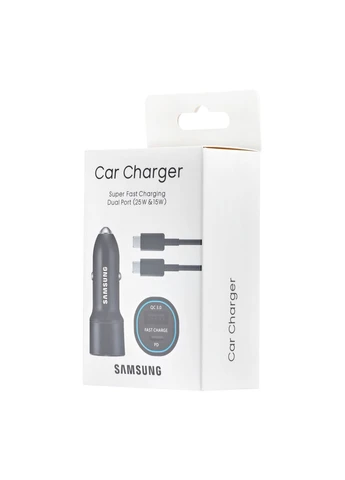 ОЗУ Samsung Dual Port Car Charger USB + Type-C Port 25W With Cabble Type-C to Type-C High c0py Черный PRC (368591470)