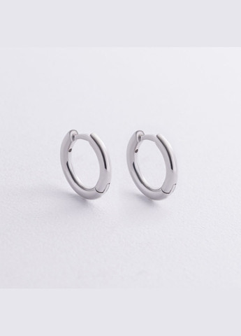 Сережки - кільця у сріблі mini 7261 Oniks (308797795)