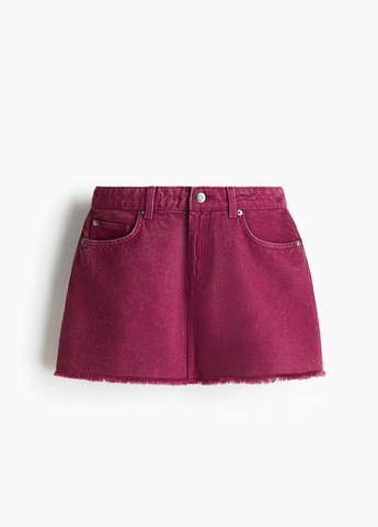 Темно-розовая однотонная юбка H&M