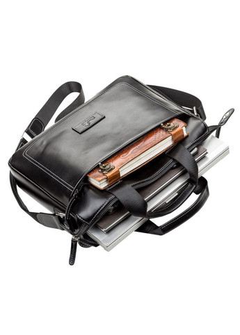 Сумка мужская 11107 кожаная Черная Shvigel (329146352)