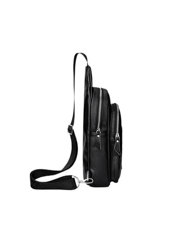 Нагрудная мужская сумка слинг из натуральной кожи Qvant 5021 - Черная Tiding Слінг (366889764)