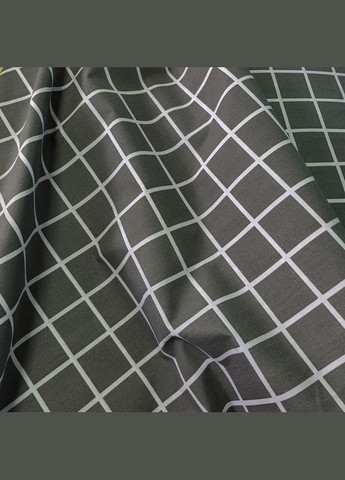 Постельное белье Клеточка серая Бязь Люкс Евро на резинке MERISET (306740036)