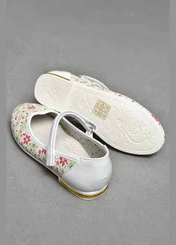 Балетки дитячі для дівчинки білого кольору Let's Shop без декору (331861846)