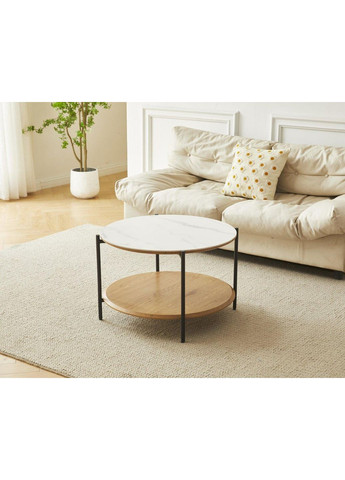 Журнальный столик IDAHO белый/дуб Intarsio (365461438)