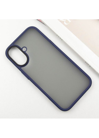 TPU+PC чохол Metal Buttons для Apple iPhone 16 (6.1") Синій No Brand (370606013)
