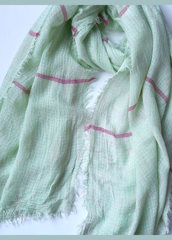 Шарф-палантин жіночий весна-осінь в смужку з бахромою 204х90 см No Brand (278652116)