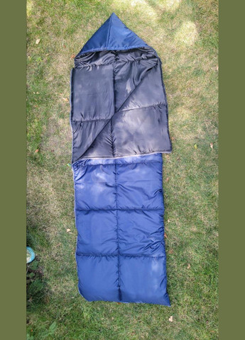 Спальний мішок ЛІТО (ковдра з капюшоном), Синій, ширина 73 см Украина ТД (318015676)