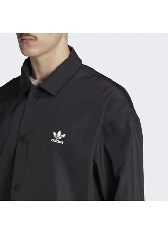 Черная демисезонная куртка adicolor classics trefoil coach jacket black ia6371 adidas