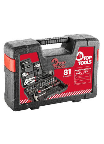 Набор инструментов (1/2", 81 предмет) универсальный (25352) Top Tools (327874562)