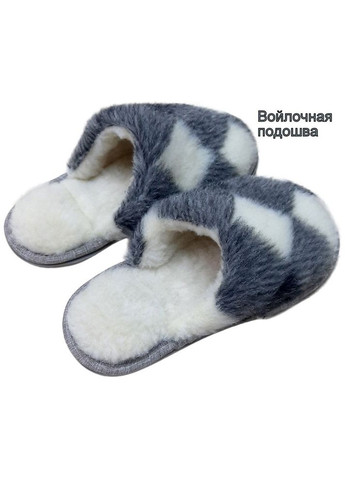 Домашні тапочки з овечої шерсті на повстяній підошві No Brand (337511378)