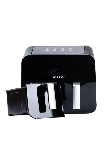Аерофритюрниця SK-10005 на 10 літрів, з двома відділеннями 2400 Вт чорна Sokany (370800471)