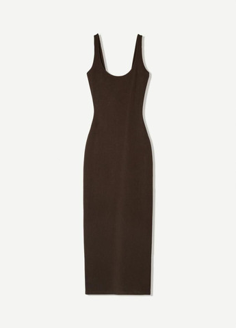Коричнева сукня Bershka однотонна