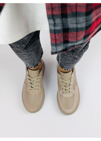 187 Кросівки Бежеві Шкіра с Замшею комбіновані Hengji бежеві демісезони (293247471)