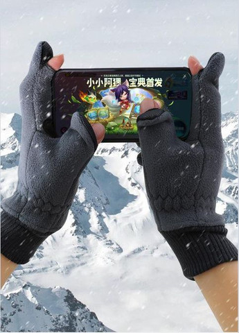 Універсальні зимові рукавички N702. L/9; Сенсор; Водовідштовхувальні. Антиковзні. Фліс. Сірий. Термоперчатки. Storm N_702 (306442721)