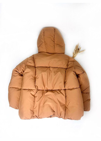 Коричневая зимняя куртка 120 см коричневый артикул л102. Zara