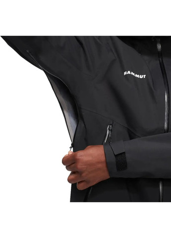 Черная демисезонная куртка alto guide hs hooded jacket m black Mammut