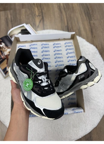 Белые демисезонные кроссовки мужские asics gel-nyc 1090 white black grey асикс гель нюк белые No Brand