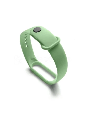 Ремінець для Xiaomi Mi Band 5, 6, 7 силіконовий 22 см смарагдовий No Brand (400878292)