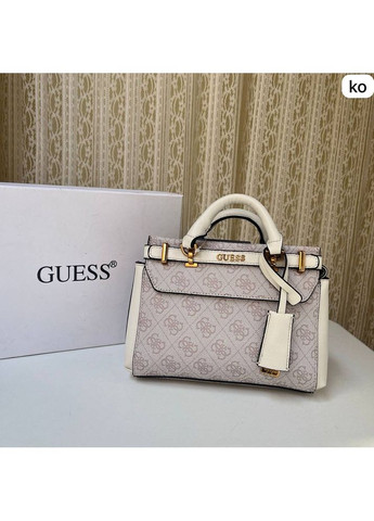 Женская сумка Guess 088 с двумя ручками бледно розовая No Brand (367041128)