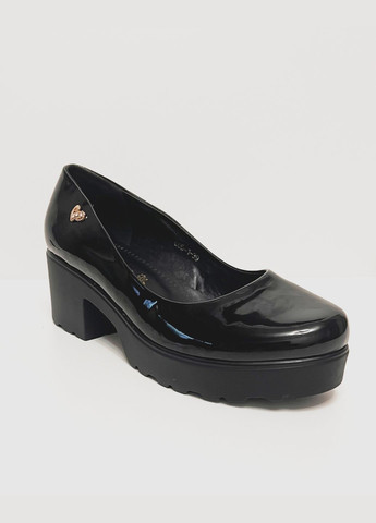 Karco Женские черные туфли лоферы на тракторном каблуке лоферы черный з искусственная кожа, китай — всесезон (333955139)