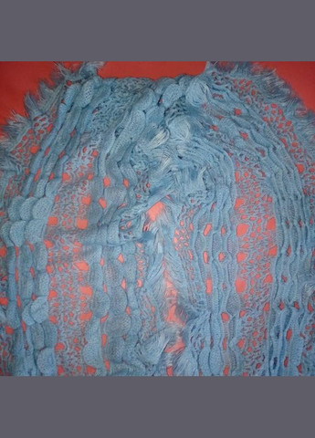 Светло-голубой вязаный женский шарф+подарок No Brand (337359548)