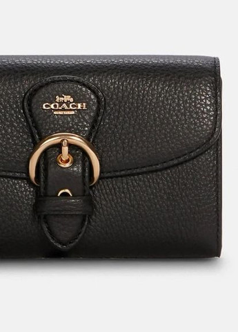 Кошелек Kleo Wallet Leather Black Coach (312248873)