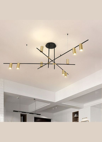 Люстра потолочная на 9 лампочек 26287 Черный 35-74х123х123 см. Sunnysky (364492028)