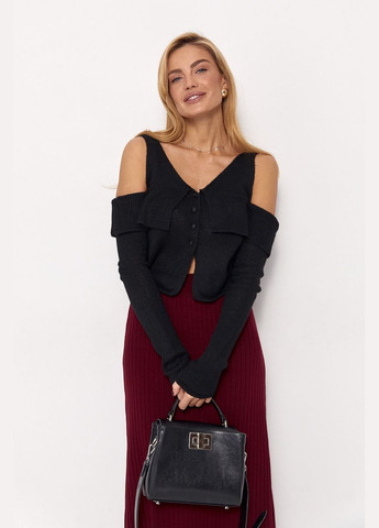 Женский вязаный пуловер с открытыми плечами Lurex (308725381)