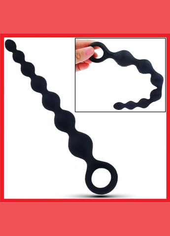 Анальные бусы черного цвета Soft Touch (301425173)