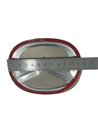 Емблема задня 3 Angkesaila (2014-2019р) чорна+хром 115х90 мм під склом (на скотчі) Mazda (369609912)