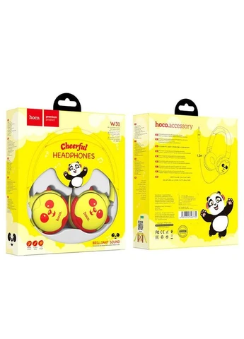 Наушники Childrens headphones W31 проводные накладные желтые Hoco (394757058)