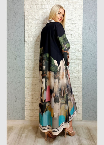 Чорна повсякденний, кежуал сукня а-силует New Collection з абстрактним візерунком