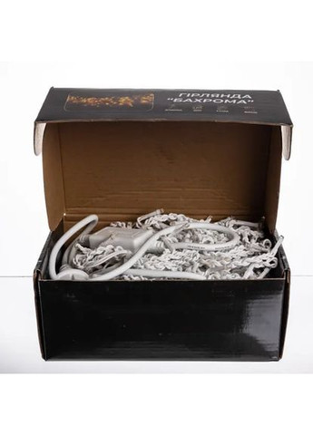 Гирлянда декоративная Бахрома уличная 335 LED 20 м от сети белая нить, синий No Brand (369144591)