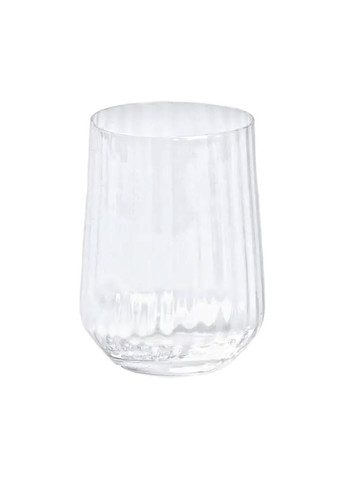 Набір ребристих склянок 6 штук прозорі для сервірування напоїв стильні кришталеві склянки ProDobro (364191710)