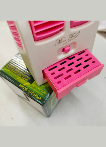 Міні вентилятор для робочого столу робота від USB або батарейок ААА Рожевий A.G. (299770195)