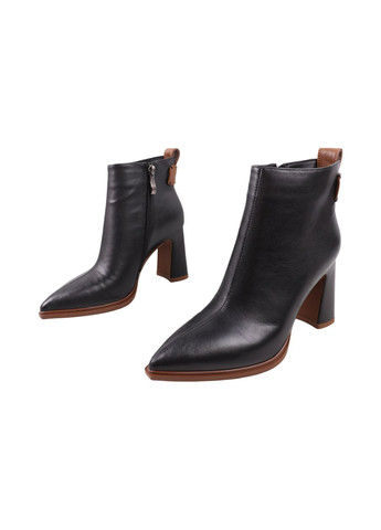 Чорні ботильйони жіночі чорні натуральна шкіра Angelo Vani 310-25DH