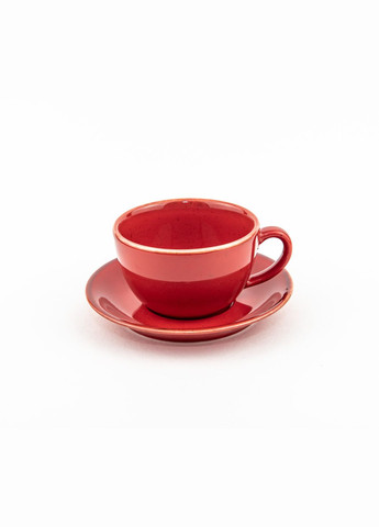 Набор чайный чашка 320мл с блюдцем 16см Seasons Red 222134 Porland (277949390)
