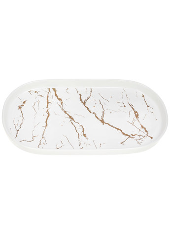 Блюдо порцелянове овальне Мармурова Розкіш, 30см No Brand (297514871)