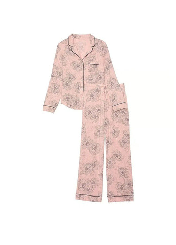 Розовая всесезон пижама с брюками modal long pj set Victoria's Secret