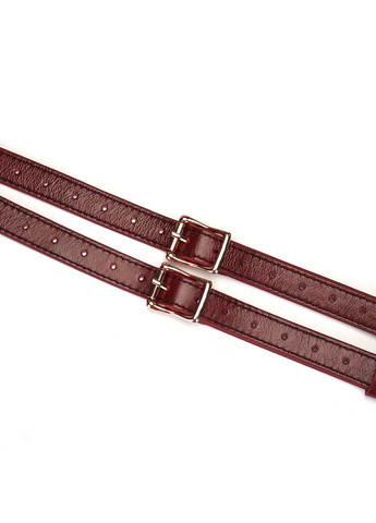 Кожаные трусики для страпона Wine Red Strap on Harness, универсальный размер Liebe Seele (335388974)