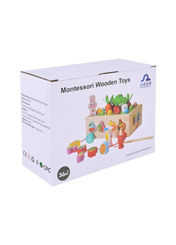 Дерев'яна іграшка-сортер рибалка та каталка, 22,5×10×17 см - No Brand C9427 (371926380)