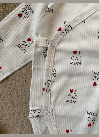 Молочний демісезонний набір боді, повзунята та шапочка-вузлик інтерлок Тімі Текс Комплект трійка