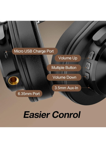 Студийные беспроводные наушники A70 с микрофоном и шумопоглощением Накладные наушники для DJ, студии и микширования Oneodio (368785921)