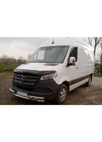 Накладки на дзеркала (2 шт., нерж) Турецька сталь для Mercedes Sprinter W907/W910 2018- рр CARMOS (392159940)