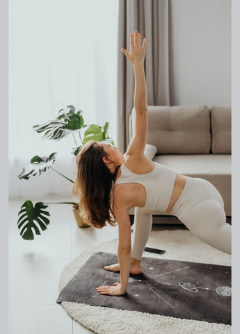 Килимок для йоги Travel - "Space Energy" Black + сумка LIT[h]A (331888464)