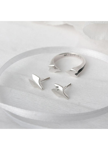 Серьги пусеты серебряные Волк. Totem 925 Skifska Etnika (364203262)