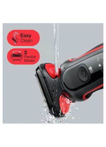 Электробритва Series 5 51-R1000s BLACK/RED Braun Series 5 51-R1000s BLACK / RED (361110095)