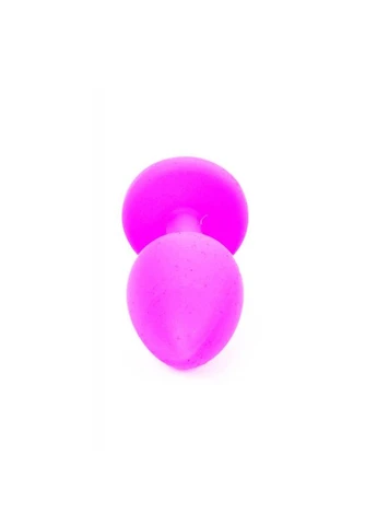 Маленькая анальная пробка (силикон) с голубым кристаллом Exclusivity Pink Silikon PLUG Small — Light Blue No Brand (391593912)